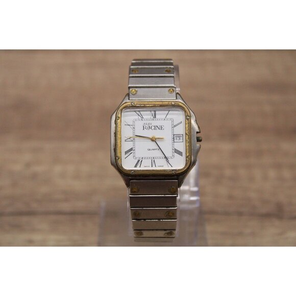 Vintage Jules Racine Watch Womens Silver Tone Stainless Steel Swiss Made 60's - Picture 4 of 12